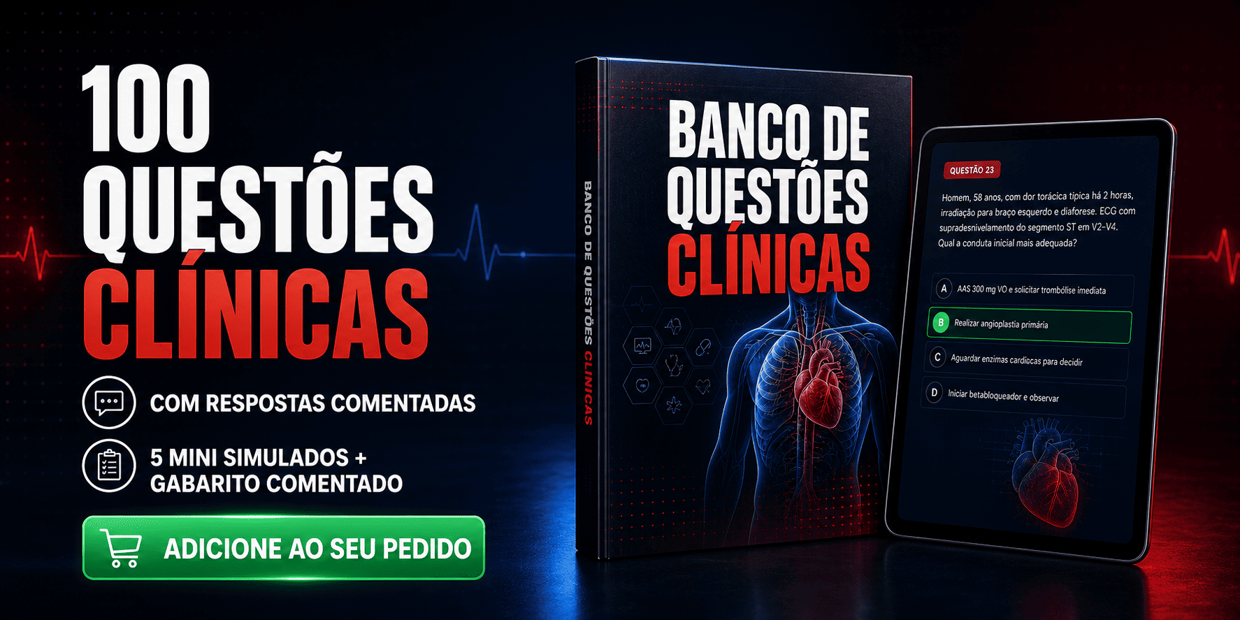 100 Questões Clínicas com Respostas Comentadas