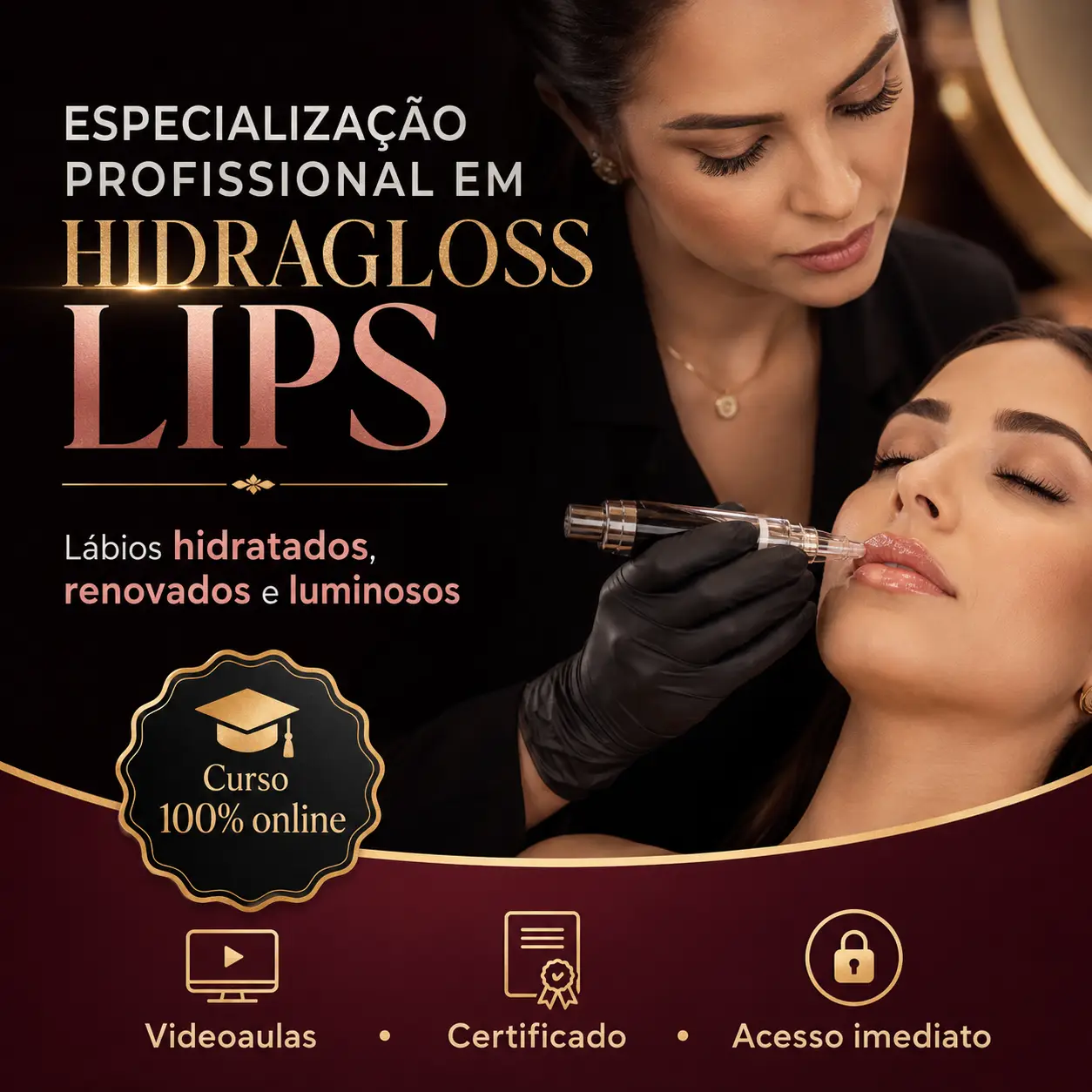 Especialização Profissional em Hidragloss Lips