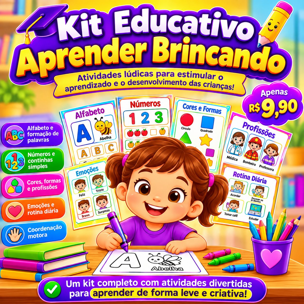 Kit Educativo Aprender Brincando